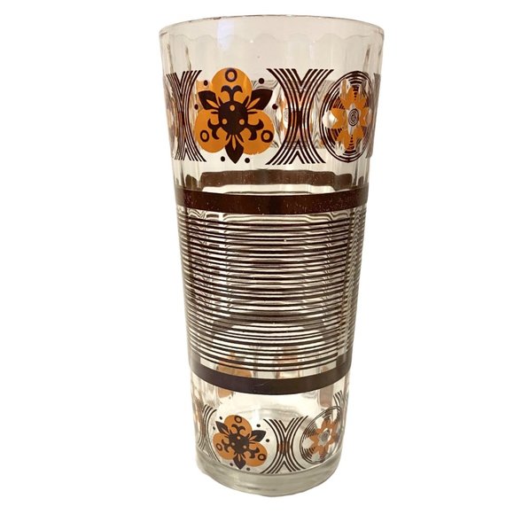 Retro Drinking Glasses Set of 4- Wavy Glass MidCentury Modern {30% off bundled} - Picture 4 of 8